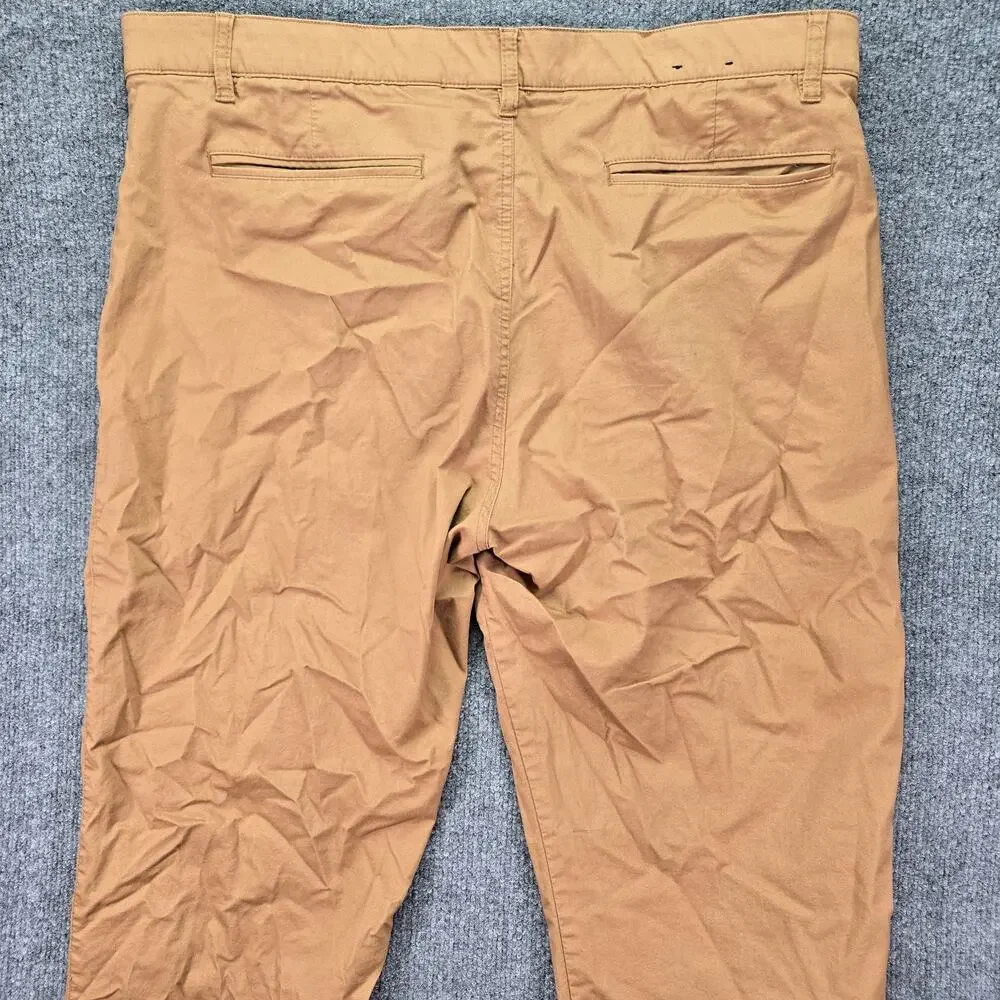 Footjoy Golf Pants Mens 38x30 (38x29) Brown Khaki Performance Stretch Chino